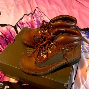 Little boys  brown timberlands- euro hikers